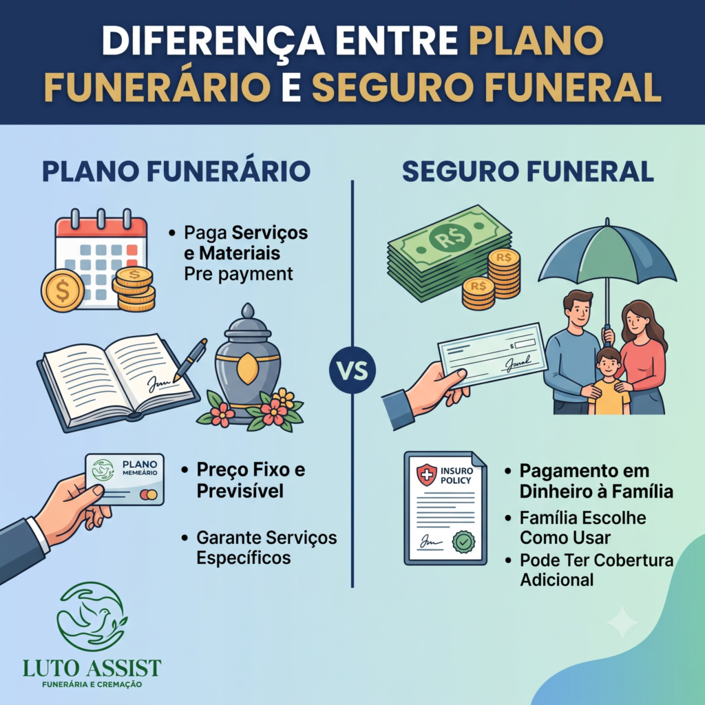 Diferença entre plano funerário e seguro funeral: entenda antes de contratar